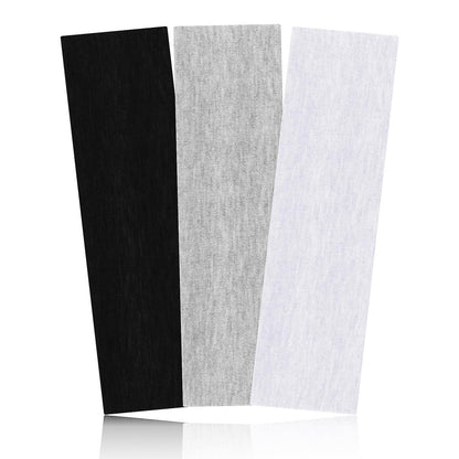 Mabor 3-Piece Non-Slip Headbands Set - Soft Elastic Stretchy Sweat Headbands for Women & Girls - Yoga, Workout, Sports - White, Black, Grey