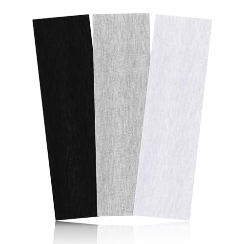 Mabor 3-Piece Non-Slip Headbands Set - Soft Elastic Stretchy Sweat Headbands for Women & Girls - Yoga, Workout, Sports - White, Black, Grey - görsel 2