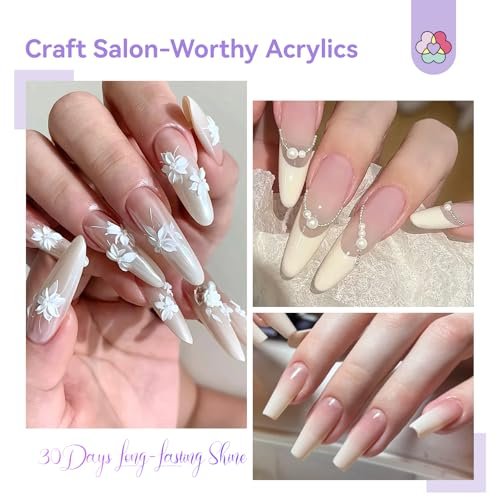 SAVILAND Advanced Monomer Acrylic Nail Liquid Kit – 16oz Pure EMA Low Odor Acrylic Liquid with 3 Brushes & Dappen Dish for French Nail Extension, Carving, DIY Home Use (500 ml) Avelisse