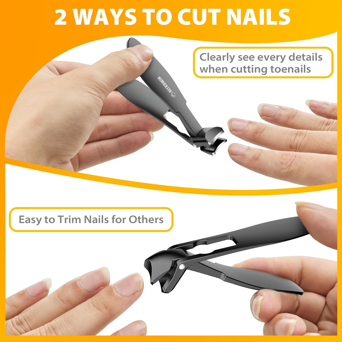 Long Handled Curved Head Toenail Clippers for Seniors – Ultra-Sharp Heavy Duty Nail Clippers with Catcher for Thick Nails, Ergonomic Design for Men & Women, 18-Month Warranty - görsel 8