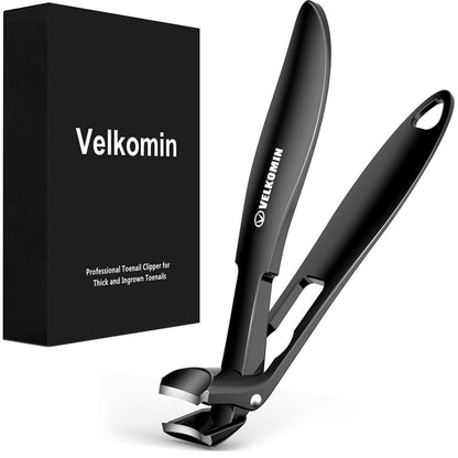 Long Handled Curved Head Toenail Clippers for Seniors – Ultra-Sharp Heavy Duty Nail Clippers with Catcher for Thick Nails, Ergonomic Design for Men & Women, 18-Month Warranty