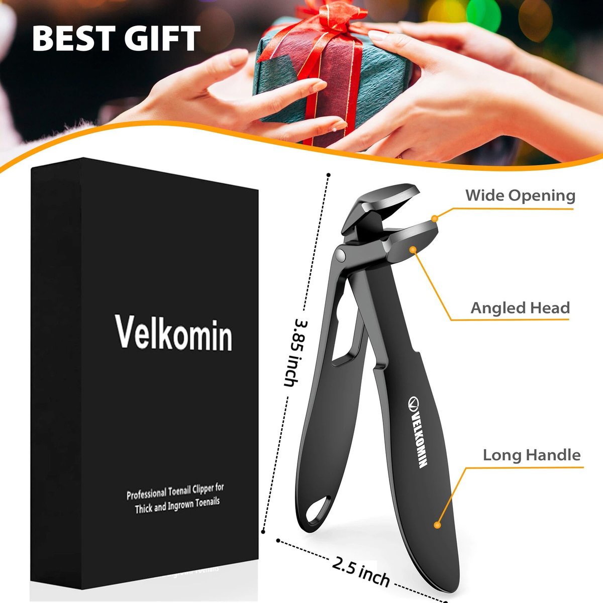 Long Handled Curved Head Toenail Clippers for Seniors – Ultra-Sharp Heavy Duty Nail Clippers with Catcher for Thick Nails, Ergonomic Design for Men & Women, 18-Month Warranty - görsel 12