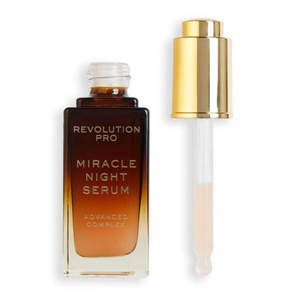 Revolution Pro Miracle Night Rescue Serum Advanced Complex - Overnight Face Serum with Hyaluronic Acid & Peptides, 1 oz