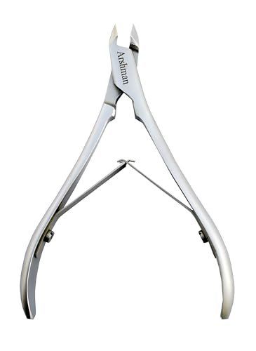 Arshman Cuticle Nippers – Ultra Sharp Stainless Steel Cuticle Clippers & Trimmer with Double Spring for Professional Manicure & Pedicure