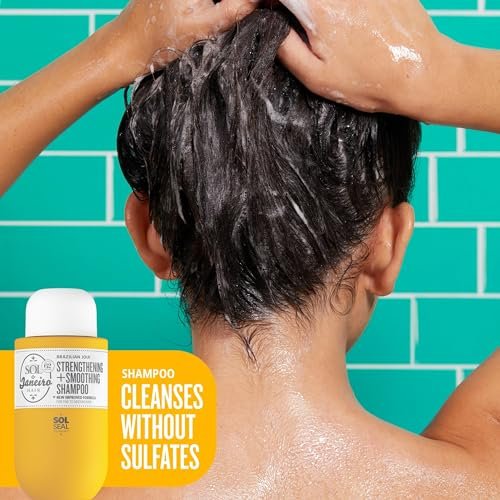 Sol de Janeiro Ultimate Shower Bundle: Travel Size Mini Brazilian Play Moisturizing Shower Cream Gel Body Wash + Brazilian Joia Damage Repairing Shampoo and Conditioner Set Avelisse