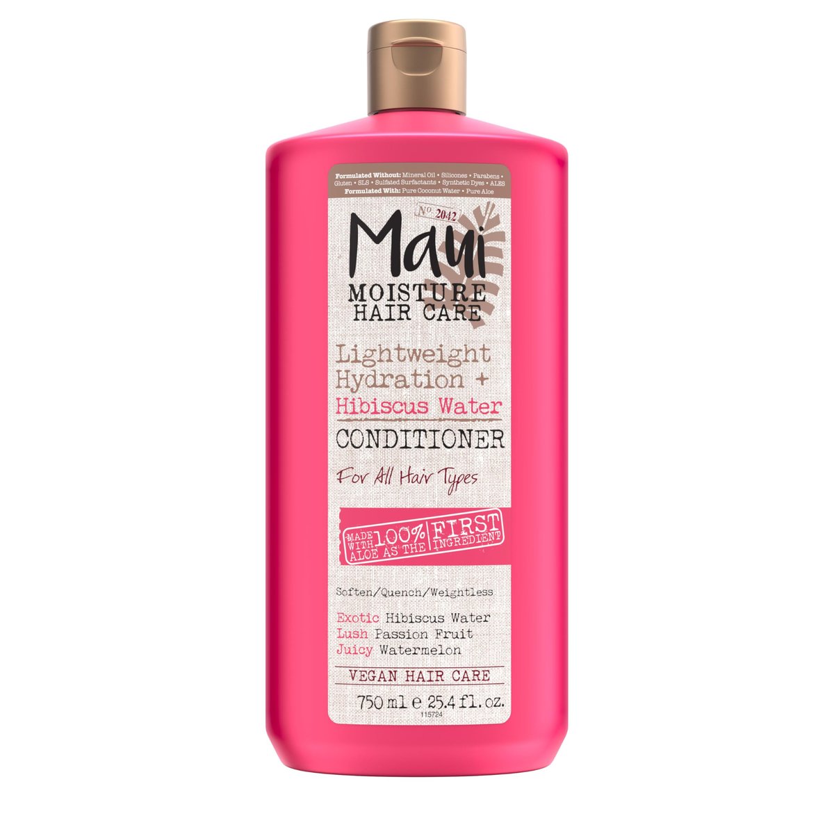 Maui Moisture Lightweight Hydration + Hibiscus Water Conditioner, Nourishing Conditioner Softens & Quenches Wavy & Curly Hair with Aloe Vera, Vegan & Silicone-Free, 25.4 fl. oz Avelisse