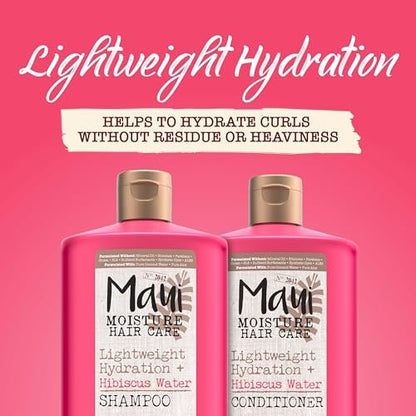 Maui Moisture Lightweight Hydration + Hibiscus Water Conditioner, Nourishing Conditioner Softens & Quenches Wavy & Curly Hair with Aloe Vera, Vegan & Silicone-Free, 25.4 fl. oz Avelisse