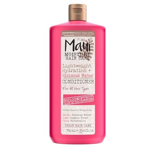 Maui Moisture Lightweight Hydration + Hibiscus Water Conditioner, Nourishing Conditioner Softens & Quenches Wavy & Curly Hair with Aloe Vera, Vegan & Silicone-Free, 25.4 fl. oz Avelisse