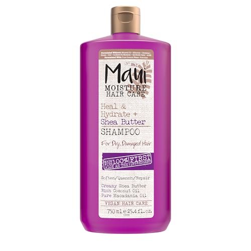 Maui Moisture Heal & Hydrate + Shea Butter Shampoo for Dry, Damaged Curls - Revives Curly & Coily Hair with Coconut Oil & Macadamia Oil, Vegan & Sulfate-Free, 25.4 fl oz - görsel 2