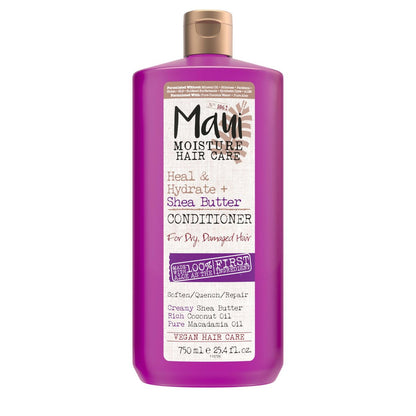 Maui Moisture Heal & Hydrate + Shea Butter Conditioner for Dry, Damaged Curls - Soften & Revive Curly & Coily Hair with Macadamia & Coconut Oils, Vegan & Silicone-Free, 13 fl. oz Avelisse