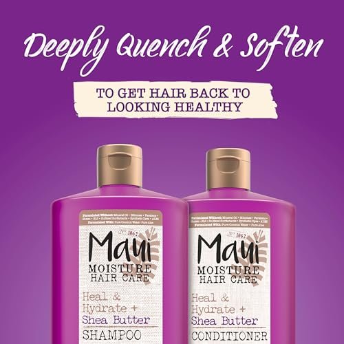 Maui Moisture Heal & Hydrate + Shea Butter Conditioner for Dry, Damaged Curls - Soften & Revive Curly & Coily Hair with Macadamia & Coconut Oils, Vegan & Silicone-Free, 13 fl. oz Avelisse