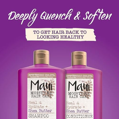 Maui Moisture Heal & Hydrate + Shea Butter Conditioner for Dry, Damaged Curls - Soften & Revive Curly & Coily Hair with Macadamia & Coconut Oils, Vegan & Silicone-Free, 13 fl. oz Avelisse