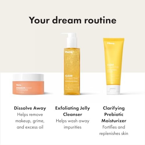 HERO COSMETICS Dissolve Away Daily Cleansing Balm – Gentle Makeup Remover for Sensitive & Acne-Prone Skin, Non-Comedogenic, 2.2 fl oz Avelisse