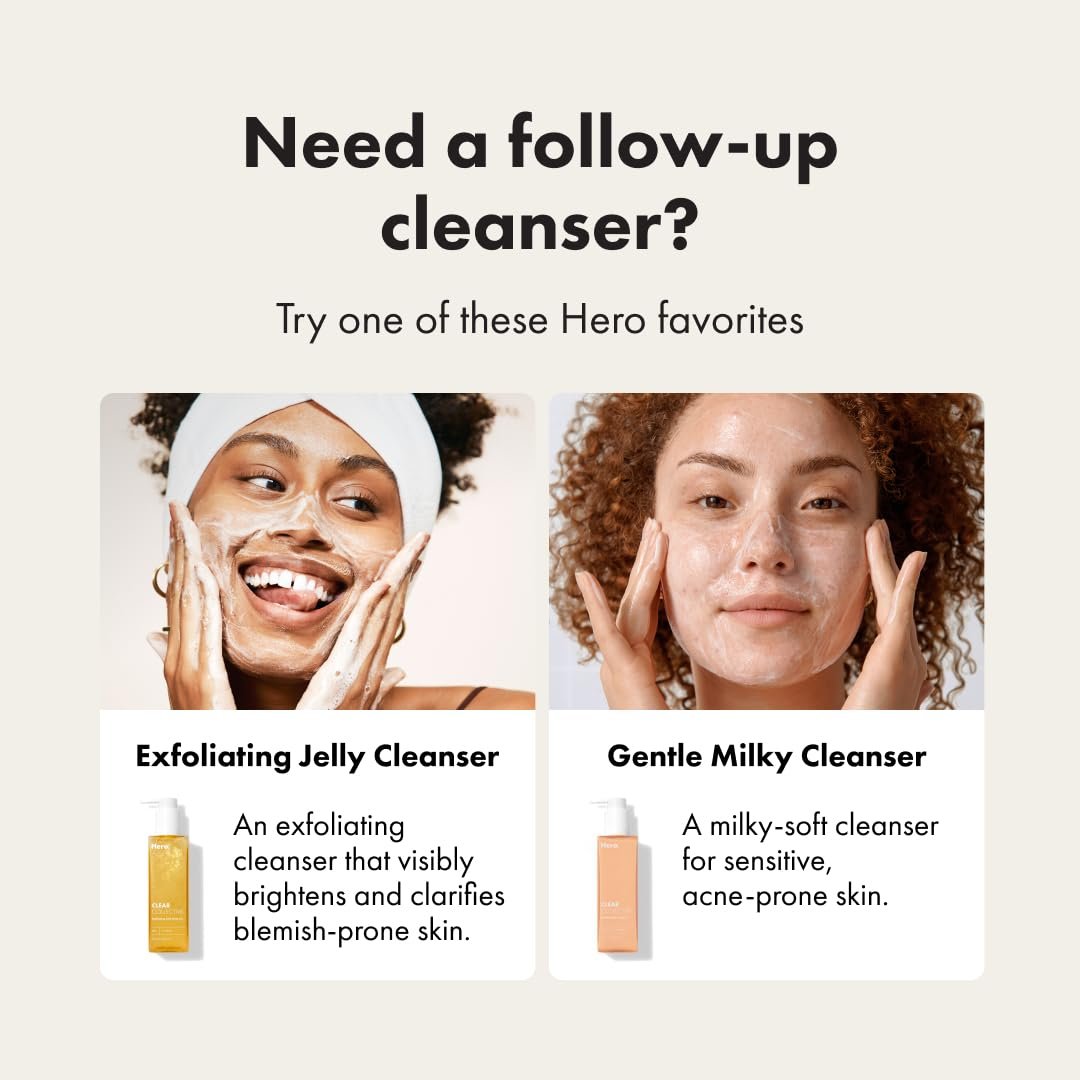 HERO COSMETICS Dissolve Away Daily Cleansing Balm – Gentle Makeup Remover for Sensitive & Acne-Prone Skin, Non-Comedogenic, 2.2 fl oz Avelisse