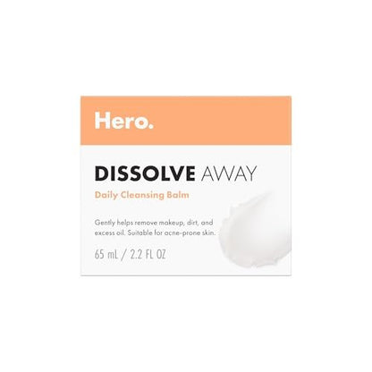 HERO COSMETICS Dissolve Away Daily Cleansing Balm – Gentle Makeup Remover for Sensitive & Acne-Prone Skin, Non-Comedogenic, 2.2 fl oz Avelisse