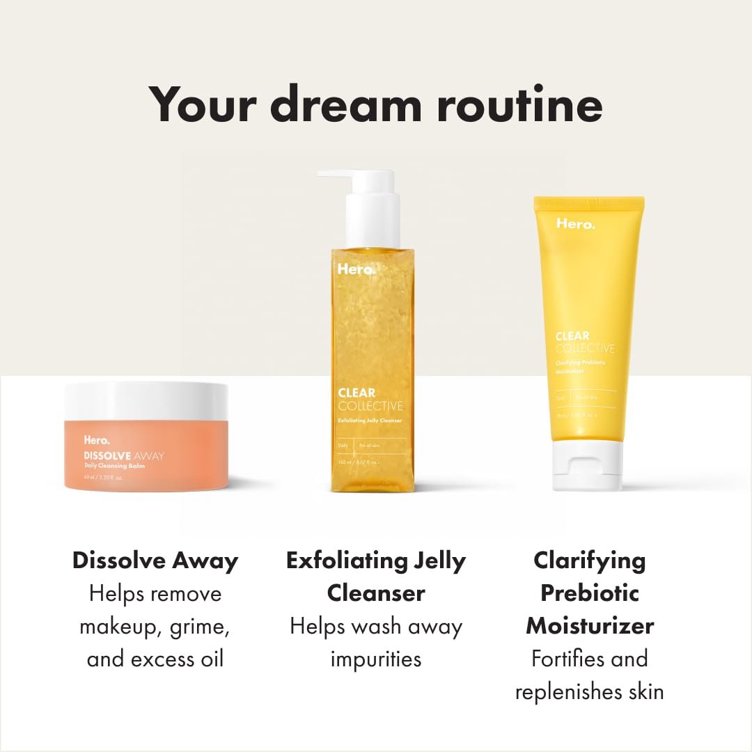 HERO COSMETICS Dissolve Away Daily Cleansing Balm – Gentle Makeup Remover for Sensitive & Acne-Prone Skin, Non-Comedogenic, 2.2 fl oz Avelisse