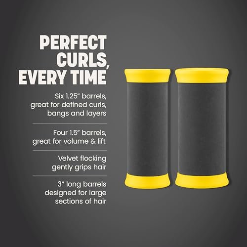 Drybar The Roller Club Curling Hot Rollers - 10 Rollers, 2 Sizes, Fast Heating, Reduces Frizz, Heat-Resistant Bag Included Avelisse