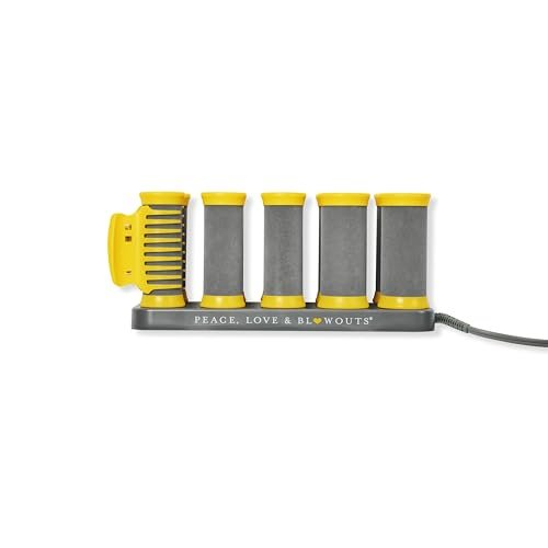Drybar The Roller Club Curling Hot Rollers - 10 Rollers, 2 Sizes, Fast Heating, Reduces Frizz, Heat-Resistant Bag Included Avelisse
