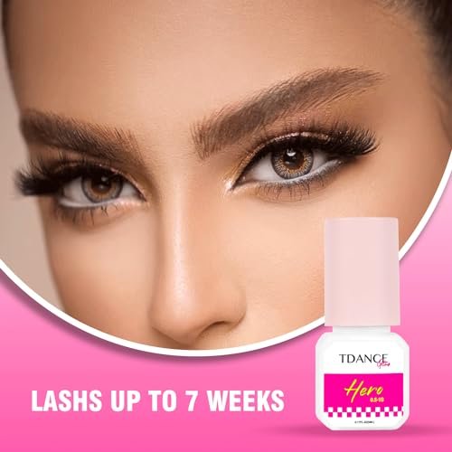TDANCE Eyelash Extension Glue – 0.3 Sec Dry, 7 Weeks Retention, Professional Lash Adhesive (5ml / 0.17 fl oz) Avelisse