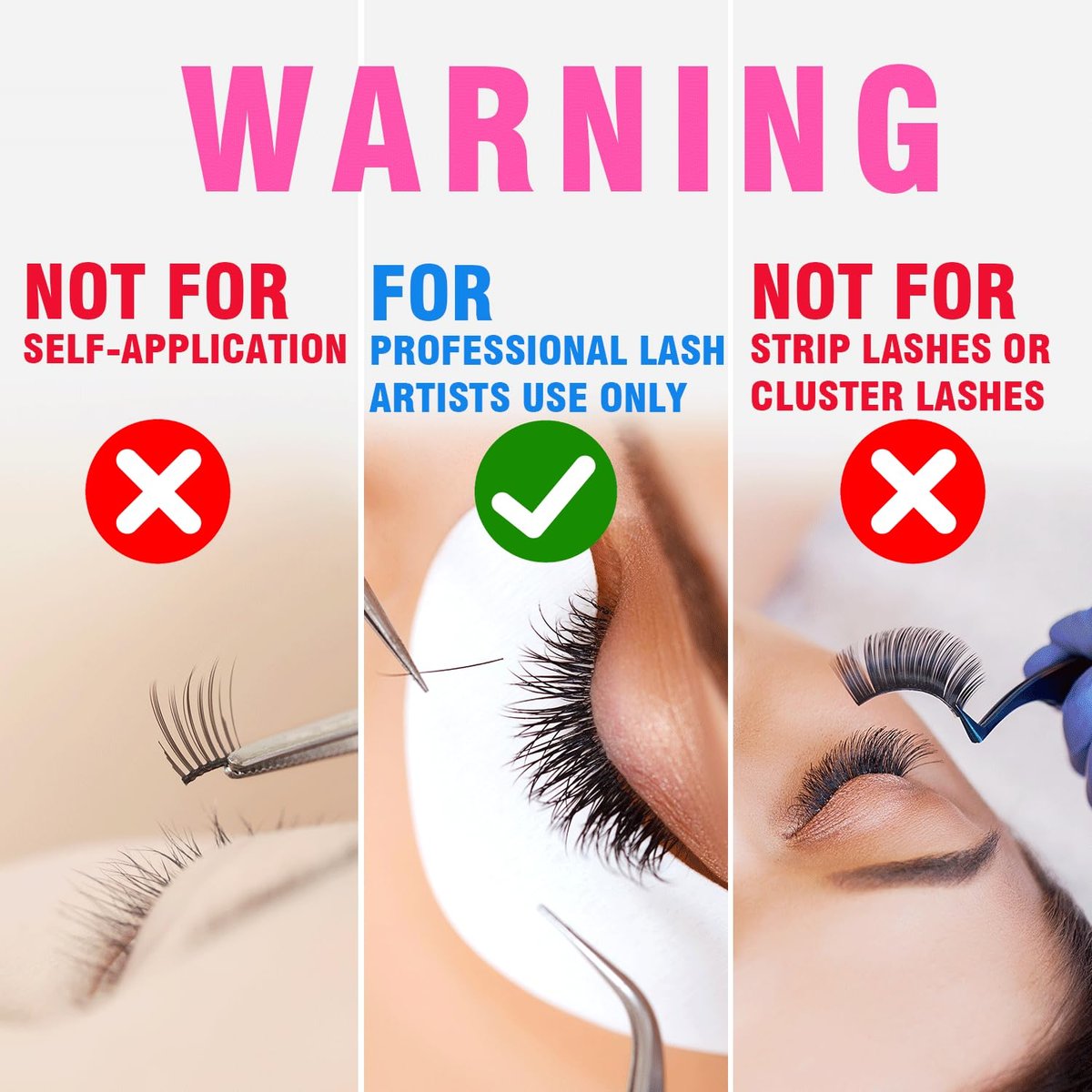 TDANCE Eyelash Extension Glue – 0.5-1 Sec Dry Time, 7 Weeks Retention, Professional Lash Adhesive (0.17 fl. oz / 5ml) - görsel 3