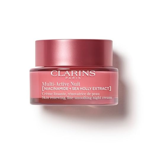 Clarins Multi-Active Renewing Night Moisturizer with Niacinamide – Smooth Fine Lines, Tighten Pores, Even Tone & Texture, Boost Glow, Strengthen Moisture Barrier Avelisse