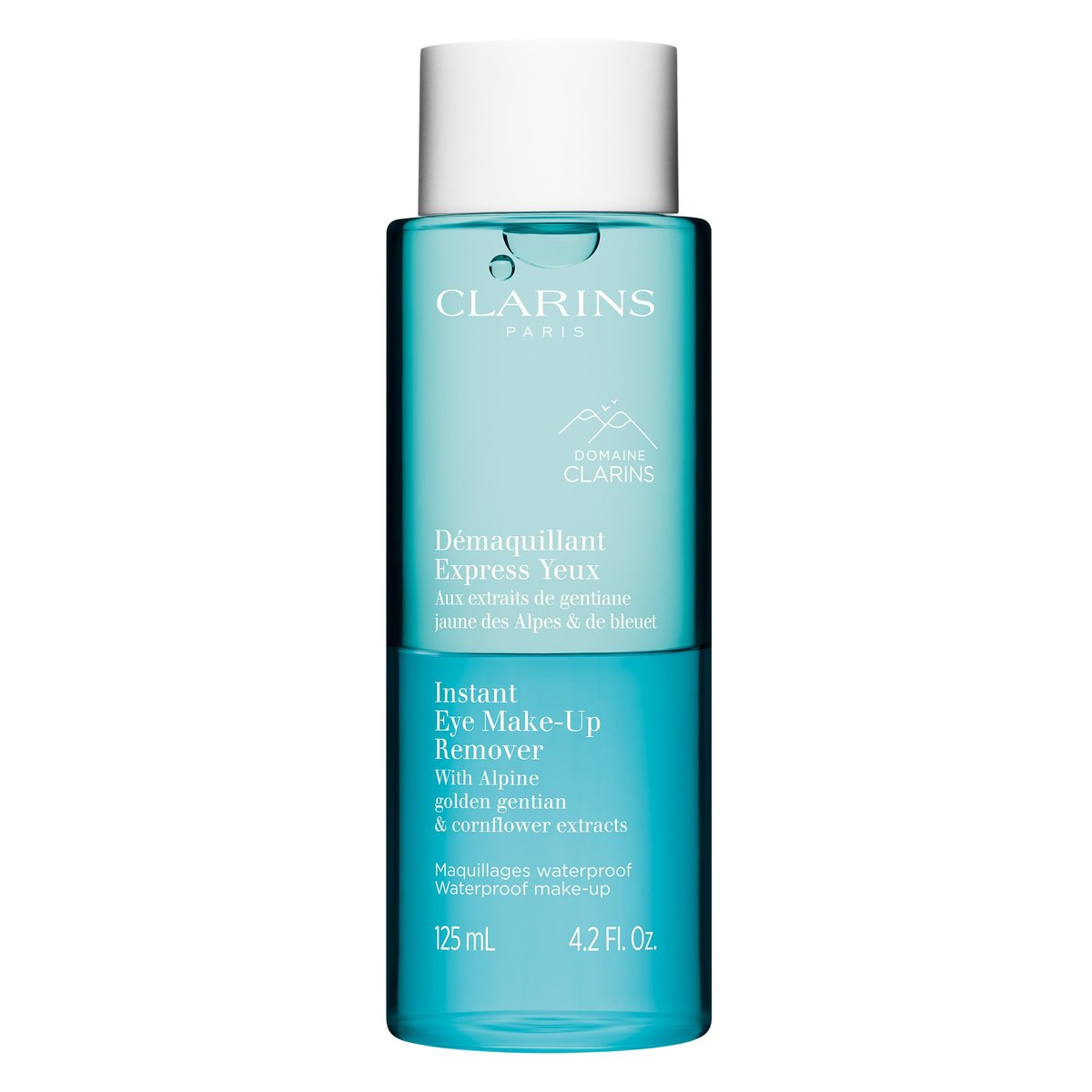Clarins Instant Eye Make-Up Remover – Bi-Phase Remover for Heavy & Waterproof Eye Make-Up, Cleanses, Softens, Hydrates, Conditions Lashes, Ophthalmologist Tested, All Skin Types, 4.2 Fl Oz - görsel 1