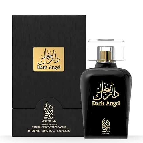 Nylaa Dark Angel Perfume 100ml - Eau de Parfum for Women and Men | Black Phantom Woody Scent with Coffee, Sandalwood, Coconut