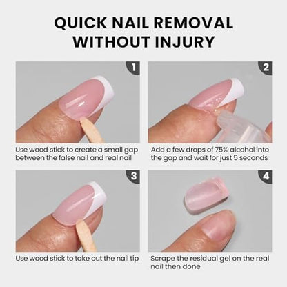 BTArtboxnails XCOATTIPS Solid Nail Glue Gel - 30g Gap-Filled Gel Nail Glue for Nail Tips & Press on Nails, UV Cure Needed Nail Gel for Acrylic Fake Nails Avelisse