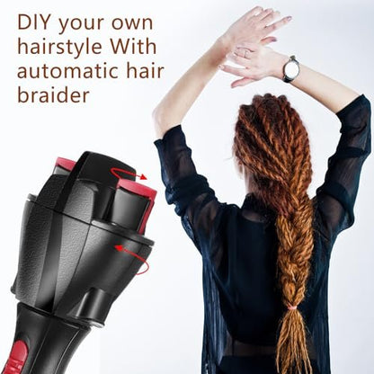 Gisafai Automatic Hair Braider and Twister - Electric Auto Braiding Tool, French Dreadlock Braid Maker for Women and Girls (Battery Operated)