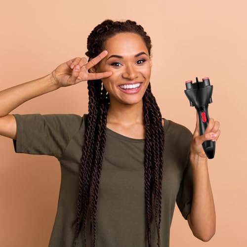 Gisafai Automatic Hair Braider and Twister - Electric Auto Braiding Tool, French Dreadlock Braid Maker for Women and Girls (Battery Operated) - görsel 12