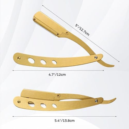 Wenshall Professional Black Gold Hair Scissors 6.89" Teeth Japanese Stainless Steel Thinning Shears - Premium Salon & Barber Tool for Men & Women Avelisse