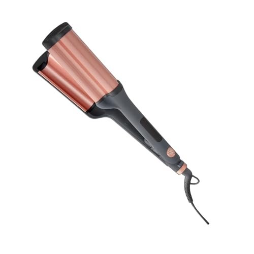 Hairitage 3 Barrel Curling Iron for Beach Waves and Curls - Ceramic Tourmaline Crimping Iron - Hair Waver for Mermaid Waves - Reduce Frizz + Increase Shine - All Hair Types Avelisse