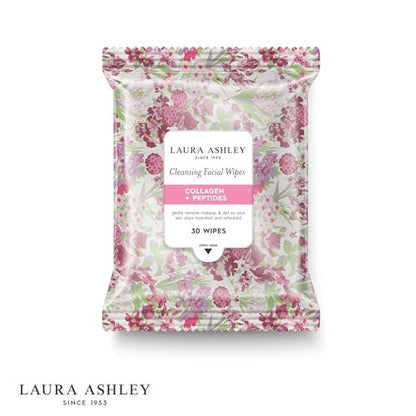 Laura Ashley 4 Pack Face Wipes for Women - Cleansing Makeup Remover Wipes with Vitamin C, Retinol, Hyaluronic Acid - 120 Pcs Avelisse