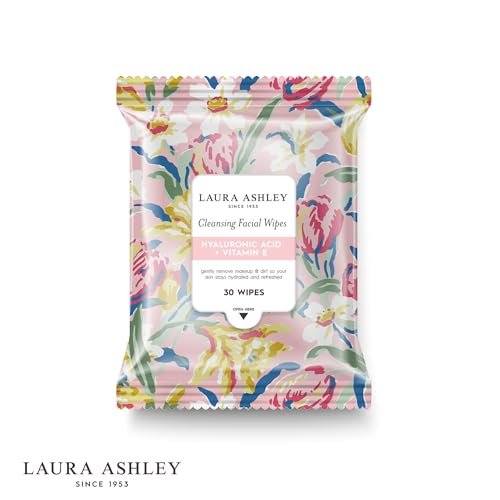 Laura Ashley 4 Pack Face Wipes for Women - Cleansing Makeup Remover Wipes with Vitamin C, Retinol, Hyaluronic Acid - 120 Pcs Avelisse