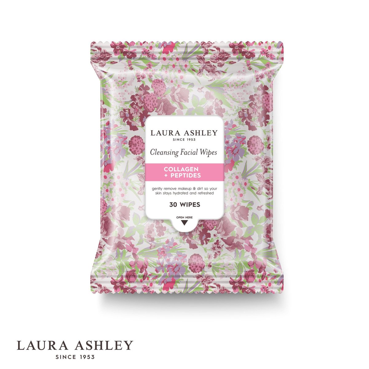 Laura Ashley 4 Pack Face Wipes for Women - Cleansing Makeup Remover Wipes with Vitamin C, Retinol, Hyaluronic Acid - 120 Pcs Avelisse