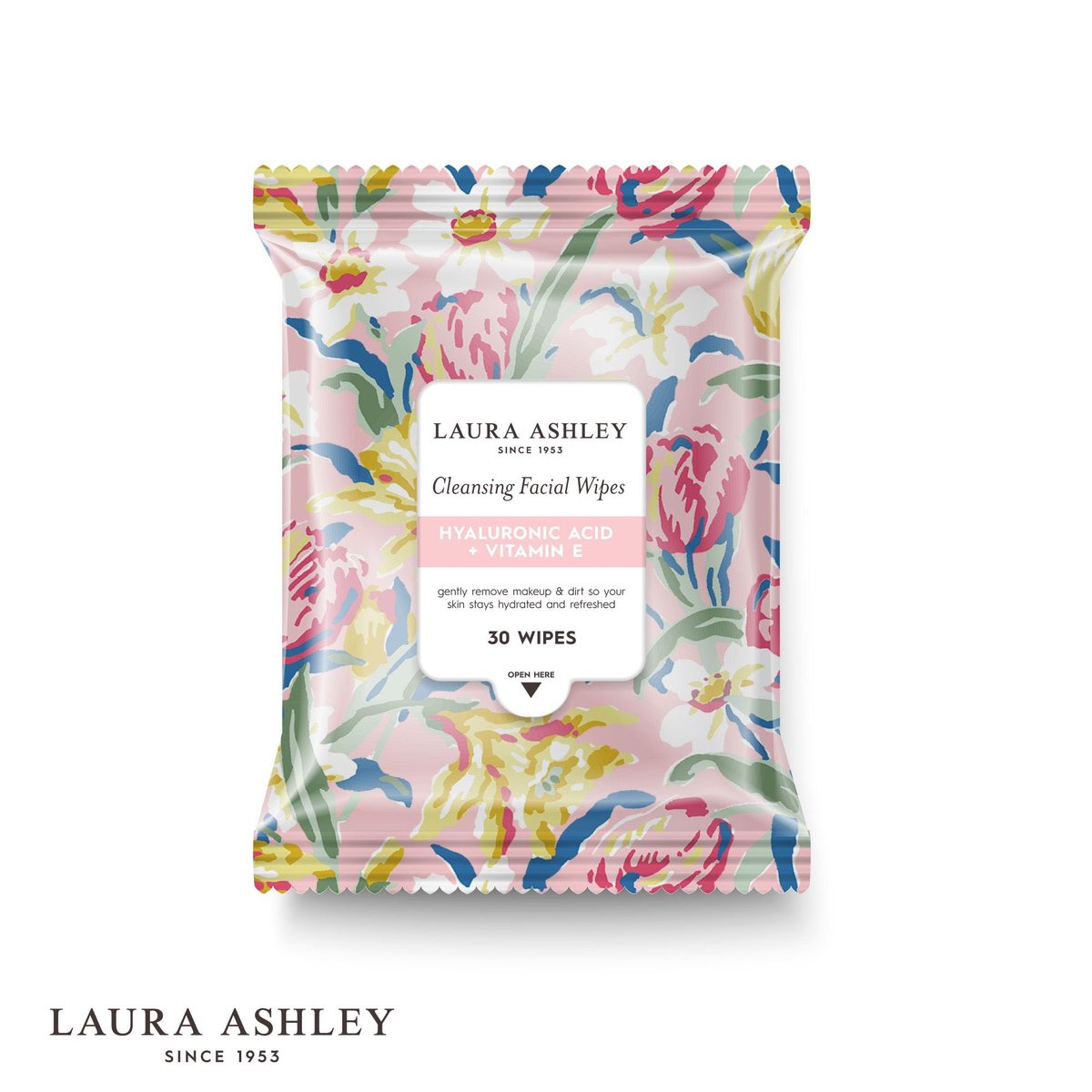 Laura Ashley 4 Pack Face Wipes for Women - Cleansing Makeup Remover Wipes with Vitamin C, Retinol, Hyaluronic Acid - 120 Pcs Avelisse