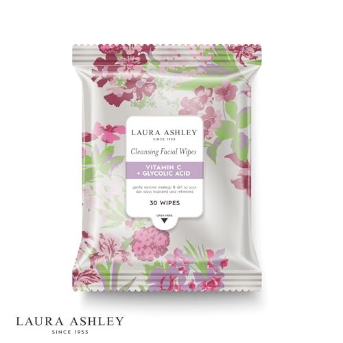 Laura Ashley 4 Pack Face Wipes for Women - Cleansing Makeup Remover Wipes with Vitamin C, Retinol, Hyaluronic Acid - 120 Pcs Avelisse