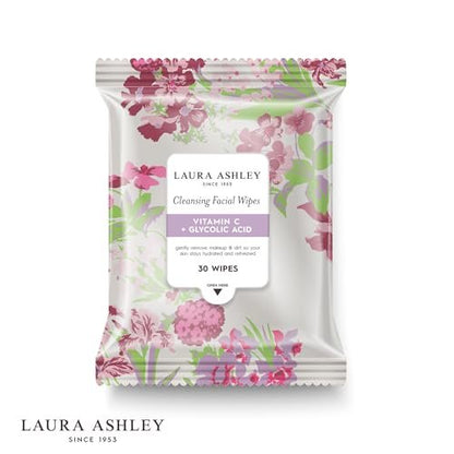Laura Ashley 4 Pack Face Wipes for Women - Cleansing Makeup Remover Wipes with Vitamin C, Retinol, Hyaluronic Acid - 120 Pcs Avelisse