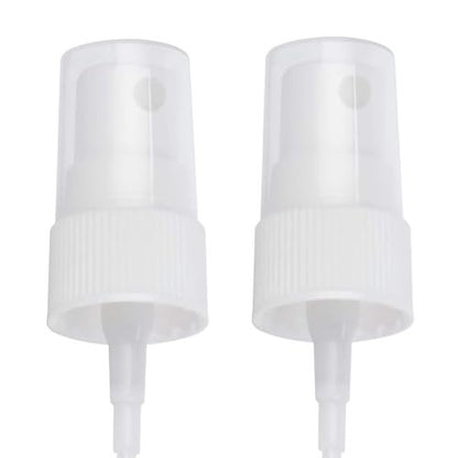 OAK & SAGE 2 White Fine Mist Spray Caps with 6.75" Dip Tube (.16 cc Output) - 24/410 Cap Size - Pack of 2