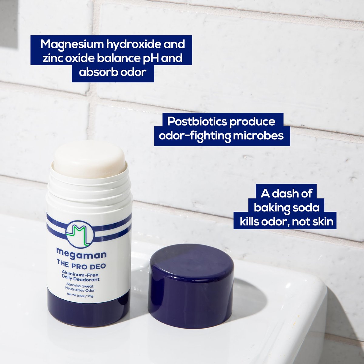 Megaman Pro Deo | Aluminum-Free Deodorant | Long-lasting Citrus Woods Scent | 2.6 oz Avelisse