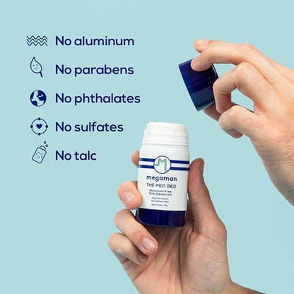 Megaman Pro Deo | Aluminum-Free Deodorant | Long-lasting Citrus Woods Scent | 2.6 oz Avelisse