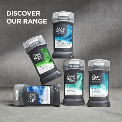 Dove Men+Care Aluminum-Free Deodorant Moon Oasis 4 Count - 72H Odor Protection, 3.0 oz Each Avelisse