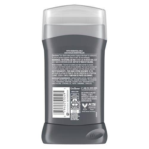 Dove Men+Care Aluminum-Free Deodorant Moon Oasis 4 Count - 72H Odor Protection, 3.0 oz Each Avelisse