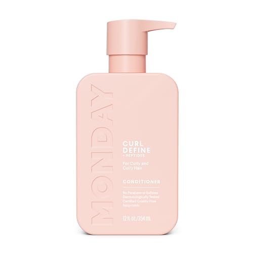 MONDAY HAIRCARE CURL DEFINE Conditioner with Peptides, Coconut Oil & Shea Butter for Curls of All Types, 12 Fl Oz - görsel 1