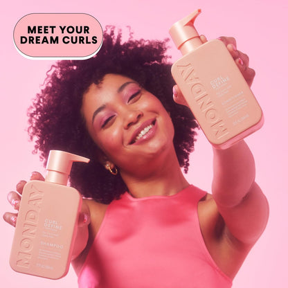 MONDAY HAIRCARE CURL DEFINE Conditioner with Peptides, Coconut Oil & Shea Butter for Curls of All Types, 12 Fl Oz