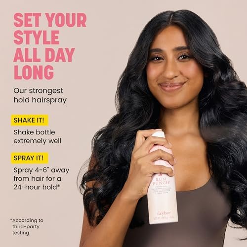 Drybar Rum Punch Strong Hold Volumizing Hairspray – 24-Hour Hold, Instant Volume, No Flakiness (9 oz) Avelisse