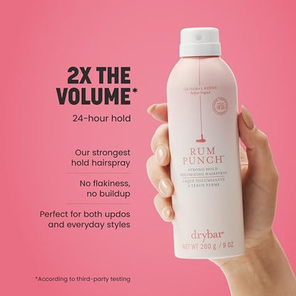 Drybar Rum Punch Strong Hold Volumizing Hairspray – 24-Hour Hold, Instant Volume, No Flakiness (9 oz) Avelisse