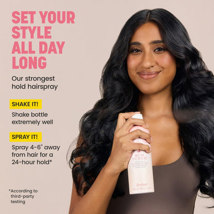 Drybar Rum Punch Strong Hold Volumizing Hairspray – 24-Hour Hold, Instant Volume, No Flakiness (9 oz) Avelisse