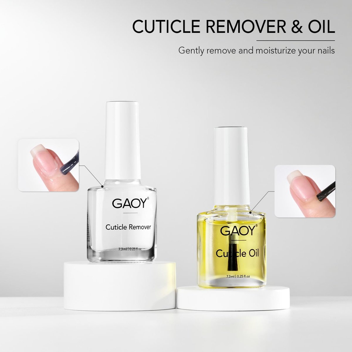 GAOY Cuticle Remover Kit - All-in-One Professional Nail Care Set with Cuticle Trimmer, Nipper, Nail Oil & Softener for Home & Salon Use - görsel 6