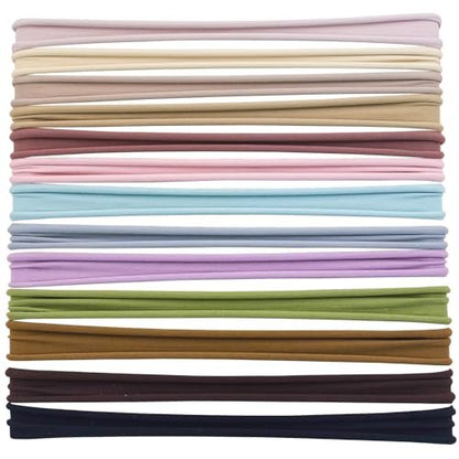 XIMA 13-Piece Nylon Seamless Large Headbands for Women - Elastic Stretch Sport Yoga Hair Style Head Wraps (Mix Colors) Avelisse